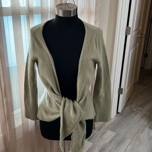 Soft Surroundings cashmere sage wrap sweater